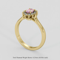 0.42 Ct. Bi Color Sapphire Ring, 10K Yellow Gold 2