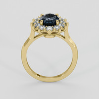 2.32 Ct. Greenish Blue Sapphire Ring, 10K Yellow Gold 3