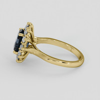 2.32 Ct. Greenish Blue Sapphire Ring, 10K Yellow Gold 4
