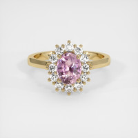 2.61 Ct. Purplish Pink Sapphire Ring, 10K Yellow Gold 1