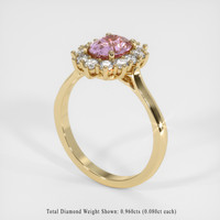 2.61 Ct. Purplish Pink Sapphire Ring, 10K Yellow Gold 2
