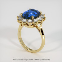 4.95 Ct. Sapphire Ring, 14K Yellow Gold 2