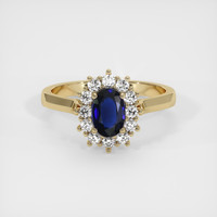 0.76 Ct. Sapphire Ring, 14K Yellow Gold 1