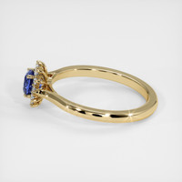 0.48 Ct. Blue Sapphire Ring, 14K Yellow Gold 4
