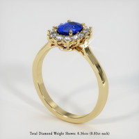 1.03 Ct. Sapphire Ring, 14K Yellow Gold 2