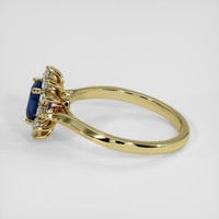 0.98 Ct. Blue Sapphire Ring, 14K Yellow Gold 4