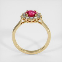0.75 Ct. Pinkish Red Ruby Ring, 14K Yellow Gold 3