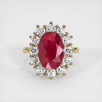 5.68 Ct. Ruby Ring, 14K Yellow Gold 1