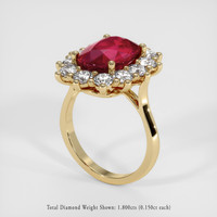 5.68 Ct. Ruby Ring, 14K Yellow Gold 2