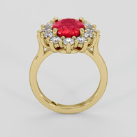 3.71 Ct. Ruby Ring, 14K Yellow Gold 3