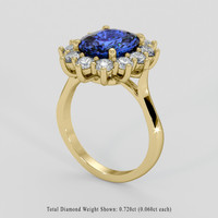 2.34 Ct. Blue Sapphire Ring, 14K Yellow Gold 2
