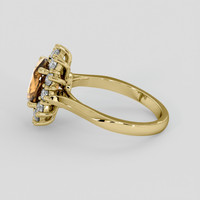 2.50 Ct. Brown Sapphire Ring, 14K Yellow Gold 4