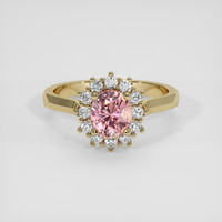 1.34 Ct. Padparadscha Sapphire Ring, 14K Yellow Gold 1