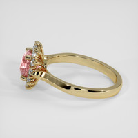 1.34 Ct. Padparadscha Sapphire Ring, 14K Yellow Gold 4