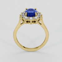 2.24 Ct. Blue Sapphire Ring, 14K Yellow Gold 3