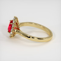 1.29 Ct. Ruby Ring, 14K Yellow Gold 4