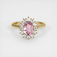 2.91 Ct. Pink Sapphire Ring, 14K Yellow Gold 1