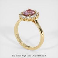 2.91 Ct. Pink Sapphire Ring, 14K Yellow Gold 2