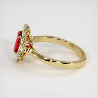 0.82 Ct. Ruby Ring, 14K Yellow Gold 4