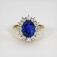 3.04 Ct. Sapphire Ring, 14K Yellow Gold 1