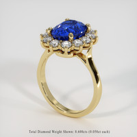 3.04 Ct. Sapphire Ring, 14K Yellow Gold 2