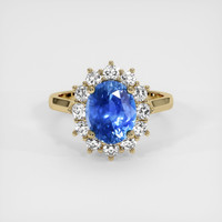2.90 Ct. Sapphire Ring, 14K Yellow Gold 1