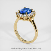 2.90 Ct. Sapphire Ring, 14K Yellow Gold 2