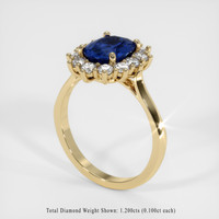 3.83 Ct. Sapphire Ring, 14K Yellow Gold 2