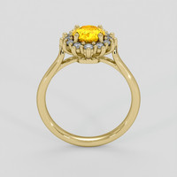 0.95 Ct. Yellowish Orange Sapphire Ring, 14K Yellow Gold 3