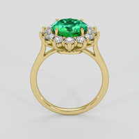 3.59 Ct. Emerald Ring, 18K Yellow Gold 3