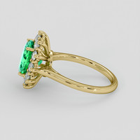 3.59 Ct. Emerald Ring, 18K Yellow Gold 4