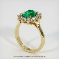 2.12 Ct. Emerald Ring, 18K Yellow Gold 2