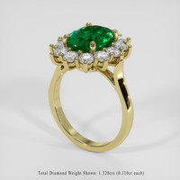 2.92 Ct. Emerald Ring, 18K Yellow Gold 2