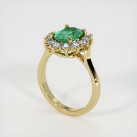 1.13 Ct. Emerald Ring, 18K Yellow Gold 2