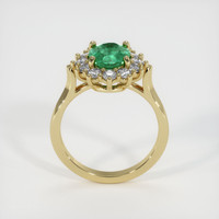 1.13 Ct. Emerald Ring, 18K Yellow Gold 3