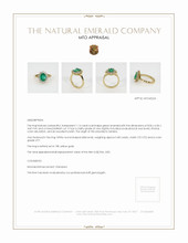 Emerald Ring 1.14 Ct., 18K Yellow Gold Appraisal