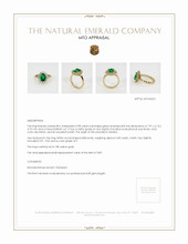 Emerald Ring 0.98 Ct., 18K Yellow Gold Appraisal