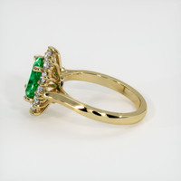 0.98 Ct. Emerald Ring, 18K Yellow Gold 4