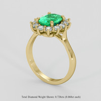 1.65 Ct. Emerald Ring, 18K Yellow Gold 2
