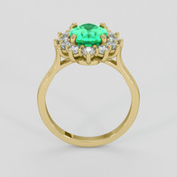 1.65 Ct. Emerald Ring, 18K Yellow Gold 3