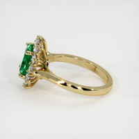 0.94 Ct. Emerald Ring, 18K Yellow Gold 4