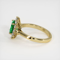1.09 Ct. Emerald Ring, 18K Yellow Gold 4