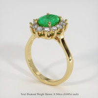 1.42 Ct. Emerald Ring, 18K Yellow Gold 2