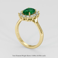 1.89 Ct. Emerald Ring, 18K Yellow Gold 2