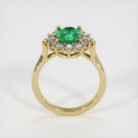 0.96 Ct. Emerald Ring, 18K Yellow Gold 3