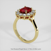 2.54 Ct. Ruby Ring, 18K Yellow Gold 2