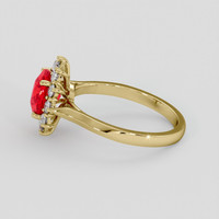 2.24 Ct. Ruby Ring, 18K Yellow Gold 4