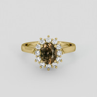 1.24 Ct. Color Change Sapphire Ring, 18K Yellow Gold 1
