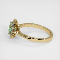 1.22 Ct. Green Sapphire Ring, 18K Yellow Gold 4