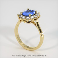 1.24 Ct. Sapphire Ring, 18K Yellow Gold 2